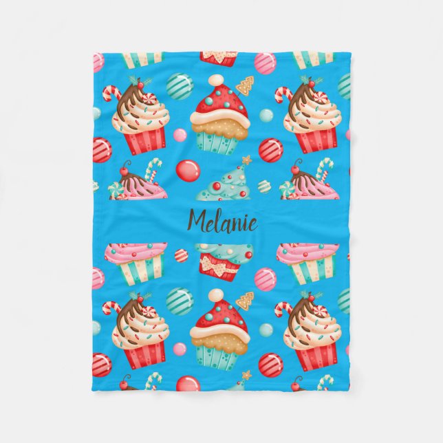 Sweet Cupcake Fleece Blanket (Front)