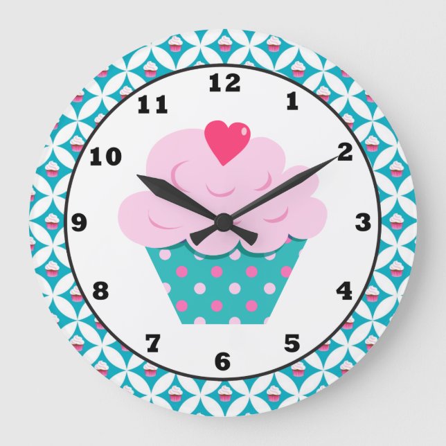 Sweet Cupcake fun wall clock (Front)