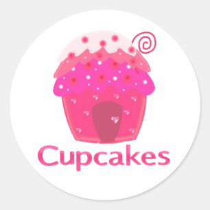 Sweet Cupcake House Classic Round Sticker