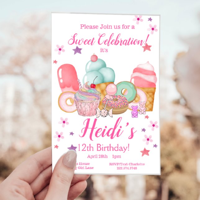 Sweet Cupcake, Ice Cream Birthday, Any Age    Invitation (Creator Uploaded)