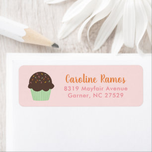 Sweet Cupcake Kids Return Address Label
