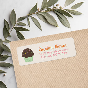 Sweet Cupcake Kids Return Address Label