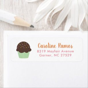 Sweet Cupcake Kids Return Address Label