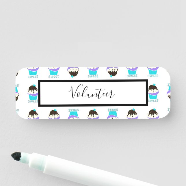 Sweet Cupcake Name Tag (In Situ)