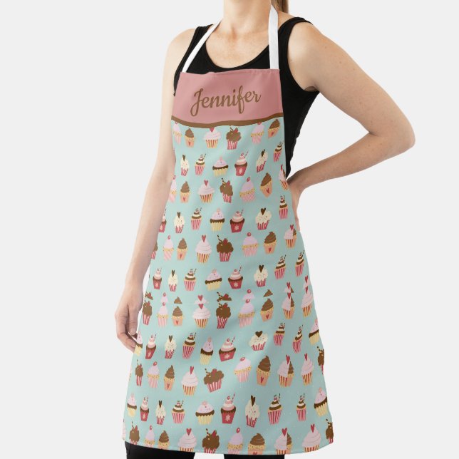 Sweet Cupcake Pattern for Bakers Apron (Insitu)