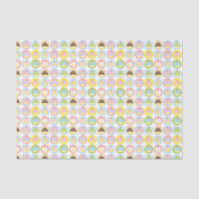 Sweet Cupcake Pattern Tissue Paper (Front)