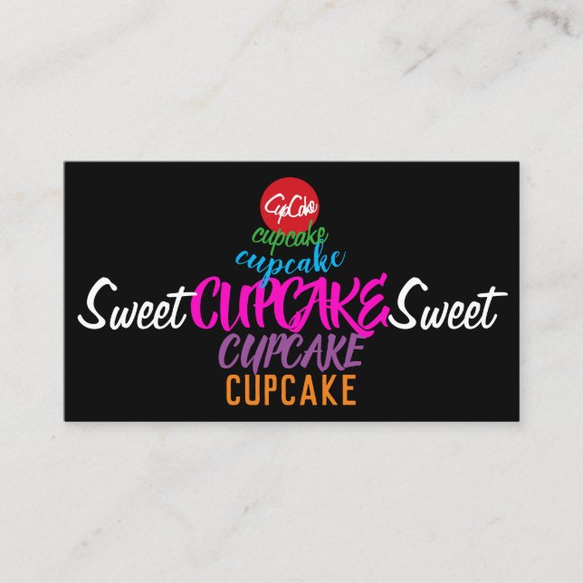 Sweet CUPCAKE Sweet Business Card (Front)