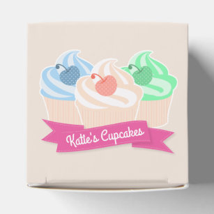 Sweet Cupcake Trio Favour Box