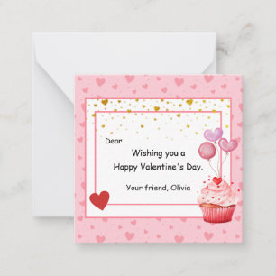 Sweet Cupcake Valentine's Day for kids Card