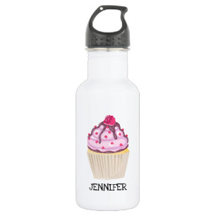Sweet Cupcake with Raspberry on Top 532 Ml Water Bottle