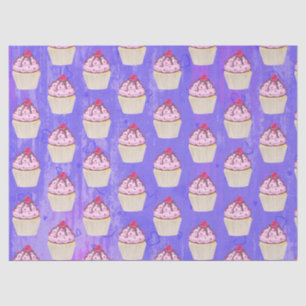 Sweet Cupcake with Raspberry on Top Tissue Paper