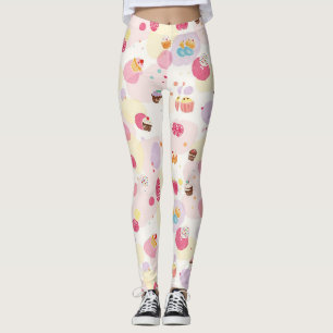 Sweet Cupcakes Balloons Sprinkles Camo Leggings