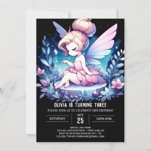 Sweet Custom Fairy Birthday Invitation
