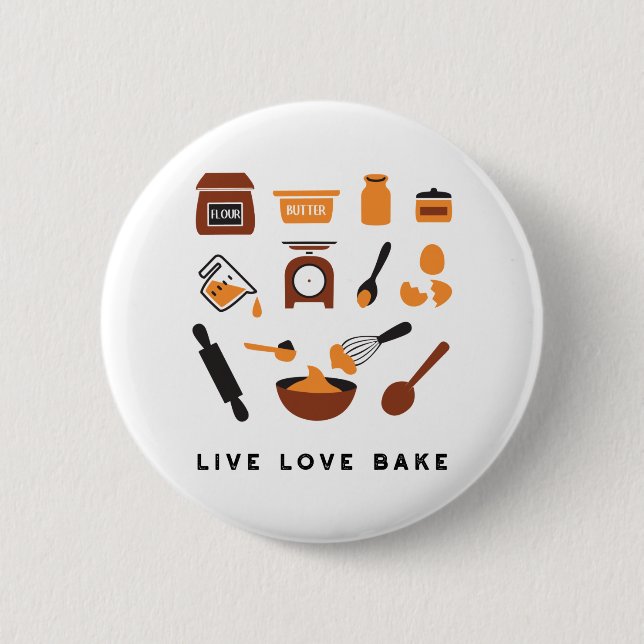 Sweet Cute Baking Tools Art 6 Cm Round Badge (Front)