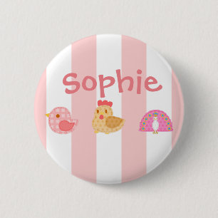 Sweet Cute Birds 6 Cm Round Badge