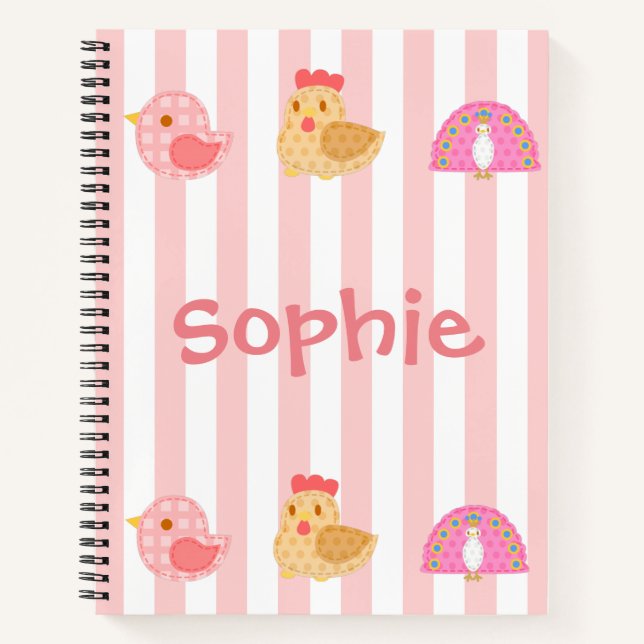 Sweet Cute Birds Notebook (Front)