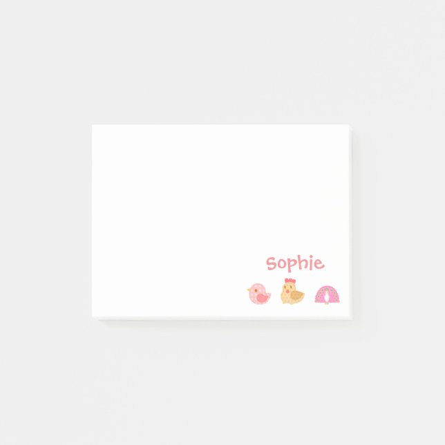 Sweet Cute Birds Post-it Notes (Front)
