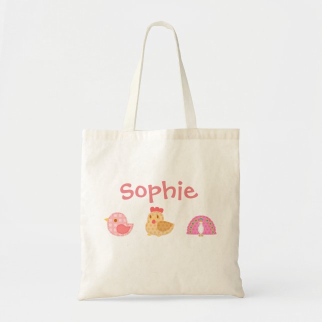 Sweet Cute Birds Tote Bag (Front)