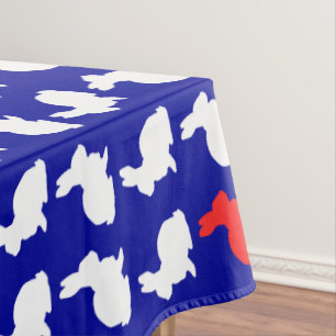 Sweet Cute Bunny Bunnies Pattern Tablecloth