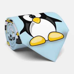 sweet cute cartoon penguin tie