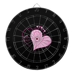 Sweet Cute Happy Valentine Love Hearts Soft Pink Dartboard