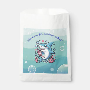 Sweet Cute Kawaii Boba Shark Baby Shower Favour Bag