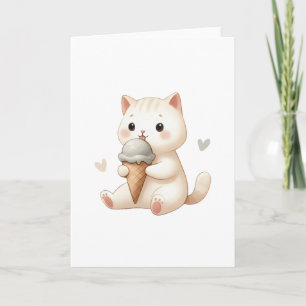 Sweet Cute Kitten Greeting Card for Any Occasion