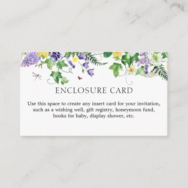 Sweet Daffodils and Wildflowers  Enclosure Card (Front)