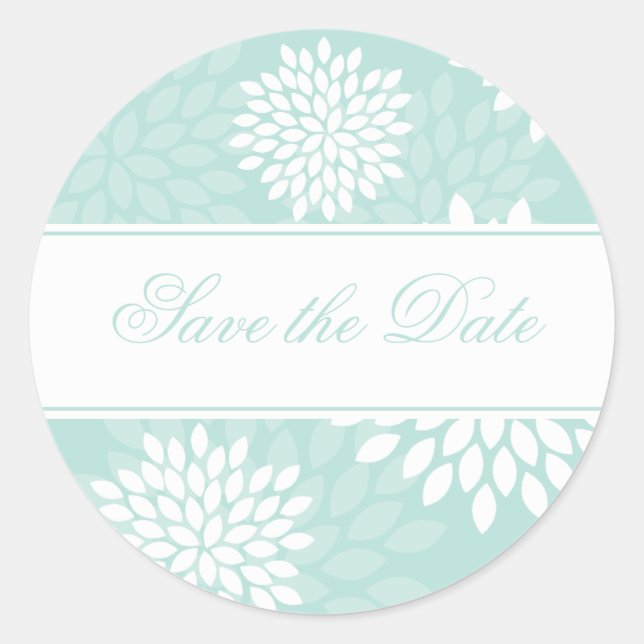 Sweet Dahlias Wedding Classic Round Sticker (Front)