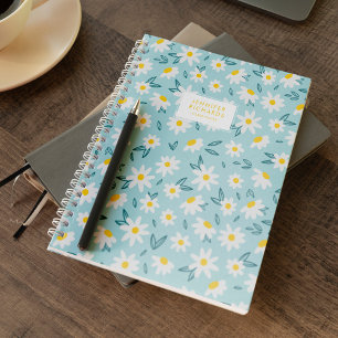 Sweet Daisies Pattern Personalised Notebook
