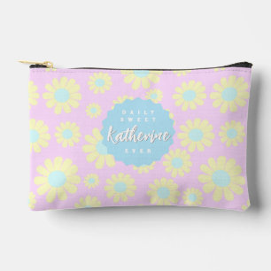 Sweet Daisy Baby Pastel Pink Yellow Blue Accessory Pouch