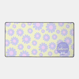 Sweet Daisy Baby Yellow Purple Pink Desk Mat
