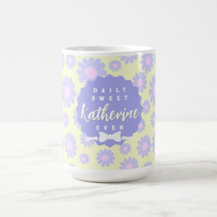 Sweet Daisy Baby Yellow Purple Pink Mug