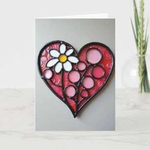 Sweet Daisy Heart Love Card