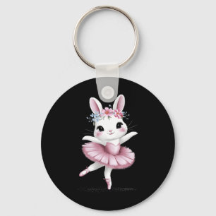 Sweet Dancing Ballerina Bunny Ballet Rabbit Girl E Key Ring