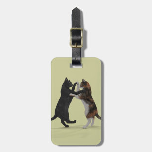 Sweet Dancing Cats Luggage Tag