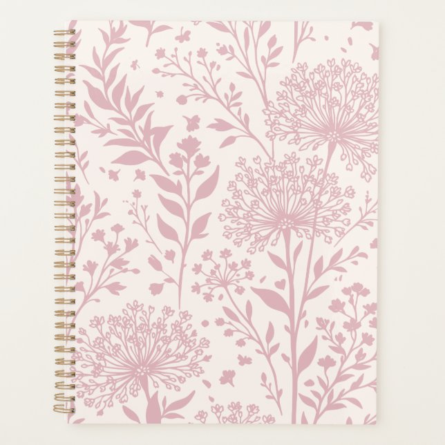 Sweet Dandelion Muted Rose - Neutral Planner (Front)