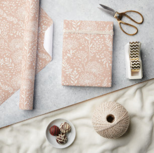 Sweet Dandelion Neutral - Warm Apricot Wrapping Paper