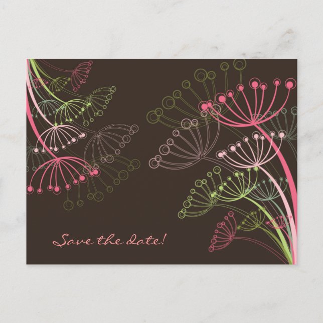 Sweet Dandelions Save-the-Date Postcard (Front)