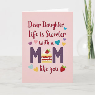 Sweet Daughter Cake Art Card