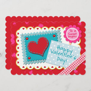 Sweet Daughter Valentine Patchwork Heart Style