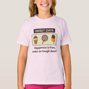 Sweet Days – Ice Cream & Candy Kids Design T-Shirt