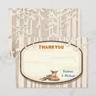 Sweet Deer Thank you note card