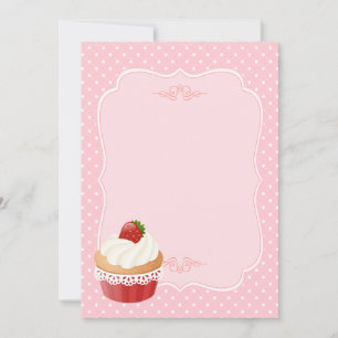 Sweet Delicious Strawberry Cupcake Pink Blank