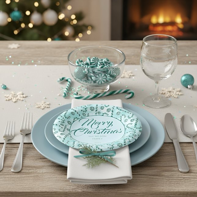 Sweet delight Candy Cane peppermint   Paper Plate (Creator Uploaded)