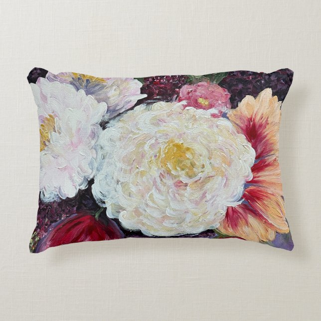 Sweet Delight flower painting Decorative Cushion (Front)