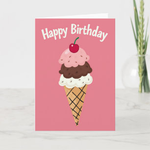 Sweet Dessert Cone Birthday Card