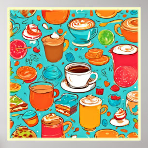 Sweet Dessert & Drink Art Poster
