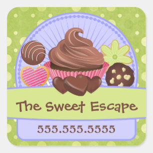 Sweet Desserts Bakery Square Sticker