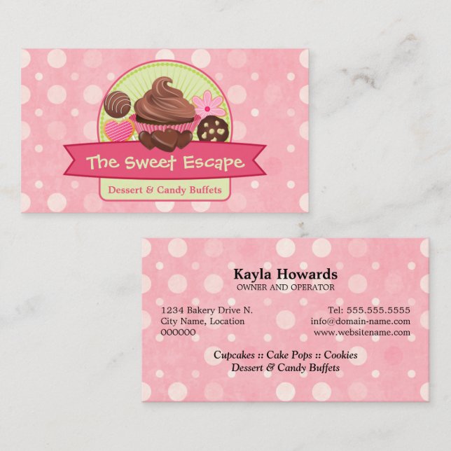 Sweet Desserts Business Card (Front/Back)